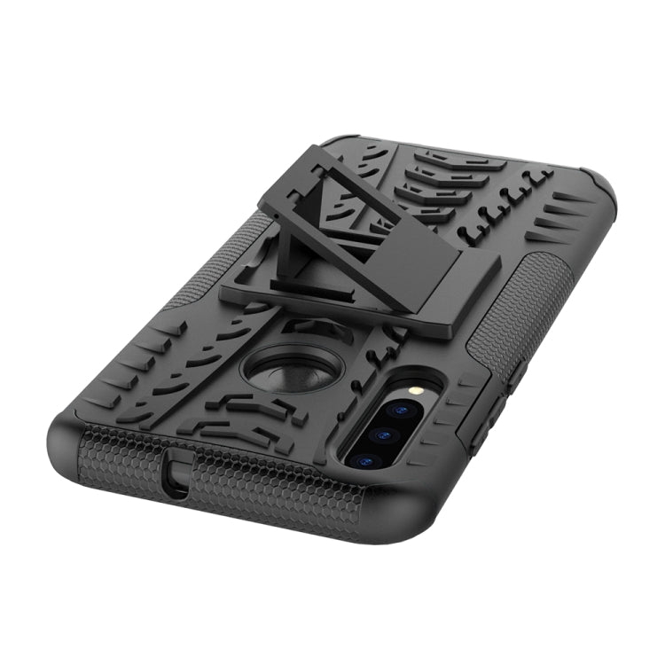 Tire Texture TPU+PC Shockproof Case for Huawei P Smart+ 2019, with Holder, For Huawei P Smart+ 2019