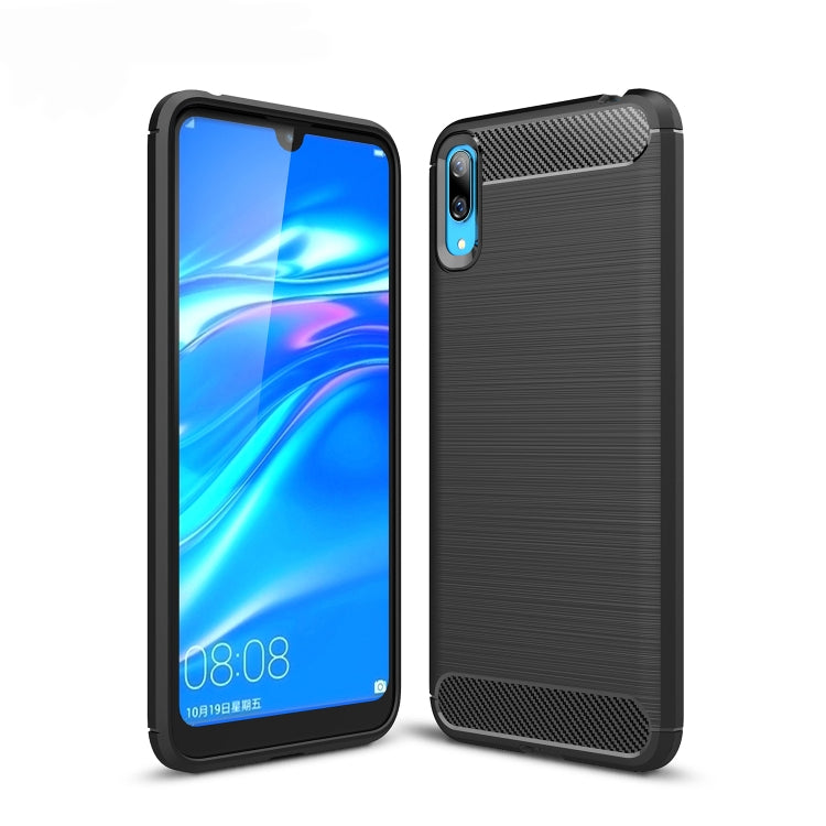 Brushed Texture Carbon Fiber Shockproof TPU Case for Huawei Enjoy 9, For Huawei Enjoy 9, Huawei Enjoy 9