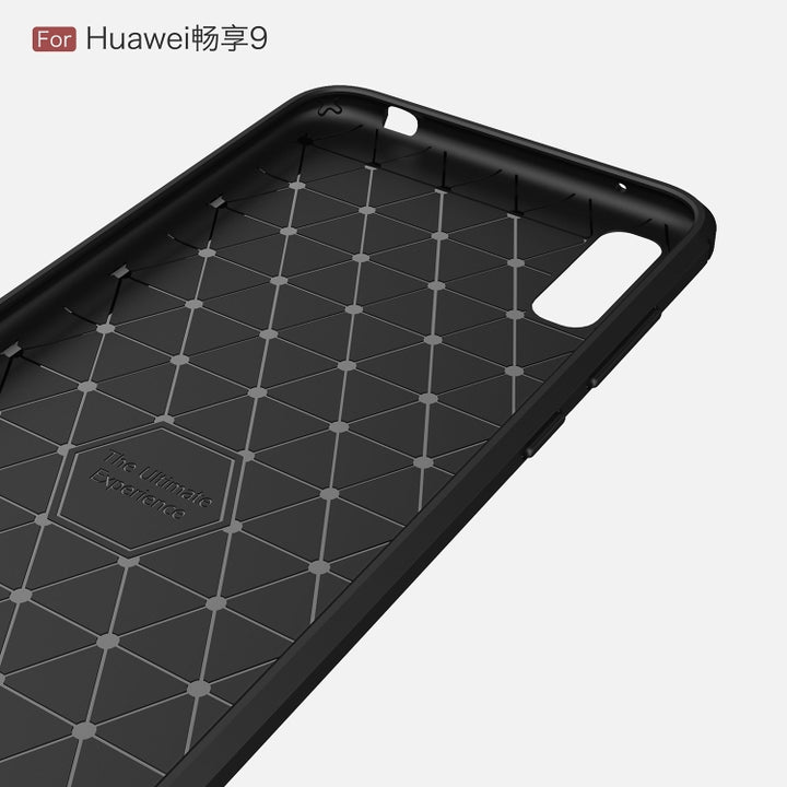 Brushed Texture Carbon Fiber Shockproof TPU Case for Huawei Enjoy 9, For Huawei Enjoy 9, Huawei Enjoy 9