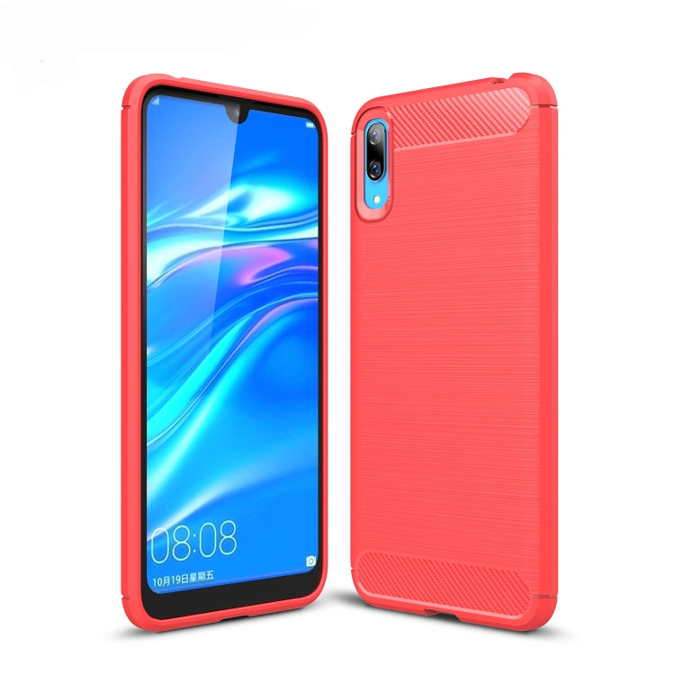 Brushed Texture Carbon Fiber Shockproof TPU Case for Huawei Enjoy 9, For Huawei Enjoy 9, Huawei Enjoy 9