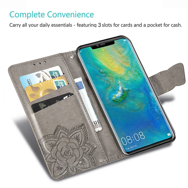 Butterfly Love Flowers Embossing Horizontal Flip Leather Case for Huawei Mate 20 Pro, with Holder & Card Slots & Wallet, For Huawei Mate 20 Pro