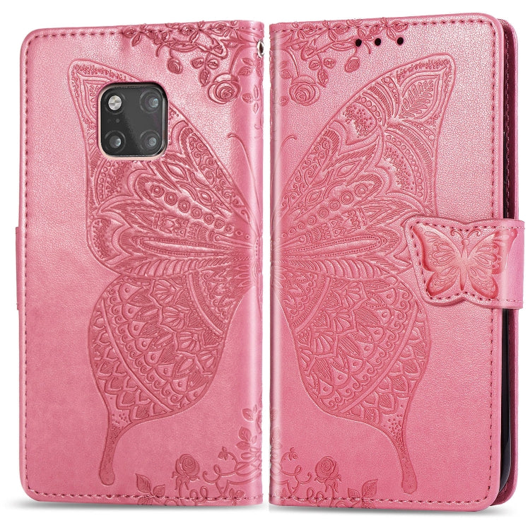 Butterfly Love Flowers Embossing Horizontal Flip Leather Case for Huawei Mate 20 Pro, with Holder & Card Slots & Wallet, For Huawei Mate 20 Pro