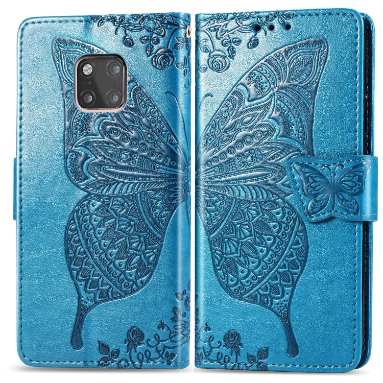 Butterfly Love Flowers Embossing Horizontal Flip Leather Case for Huawei Mate 20 Pro, with Holder & Card Slots & Wallet, For Huawei Mate 20 Pro