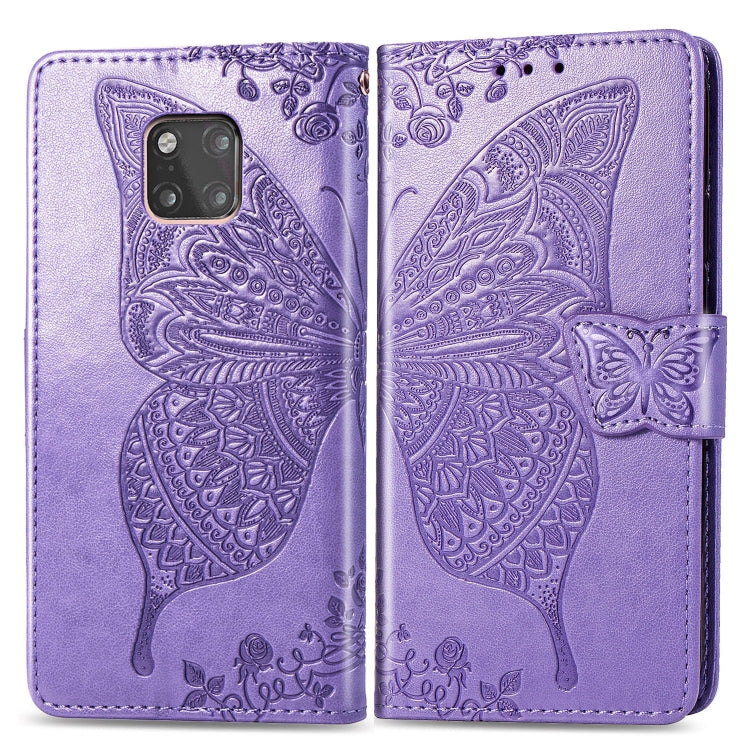 Butterfly Love Flowers Embossing Horizontal Flip Leather Case for Huawei Mate 20 Pro, with Holder & Card Slots & Wallet, For Huawei Mate 20 Pro