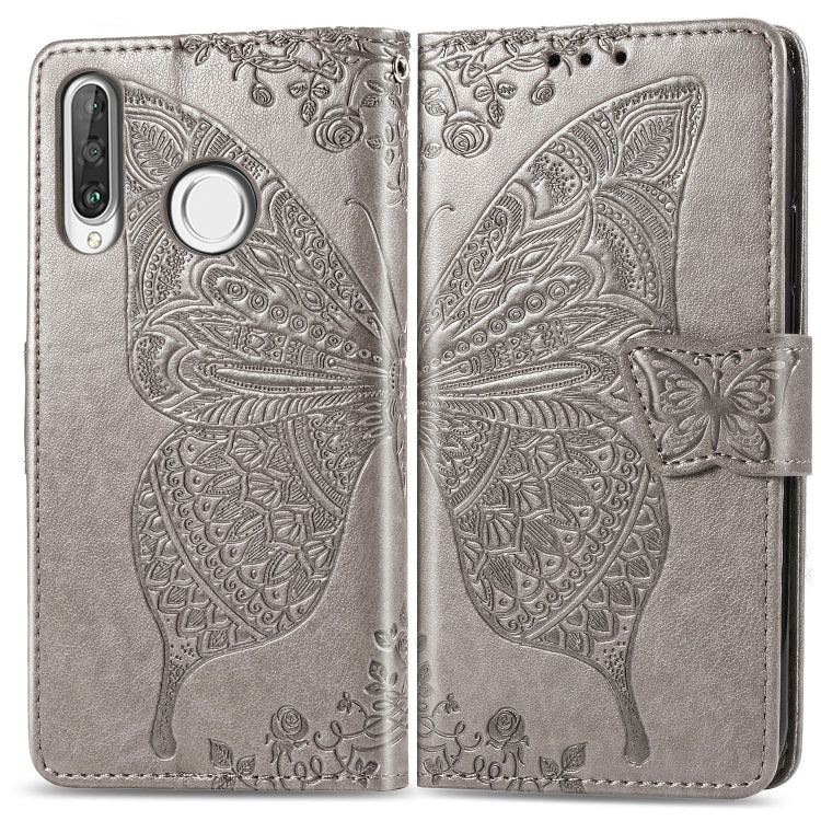 Butterfly Love Flowers Embossing Horizontal Flip Leather Case for Huawei P30 Lite / Nova 4e, with Holder & Card Slots & Wallet & Lanyard, For Huawei P30 Lite / Nova 4e