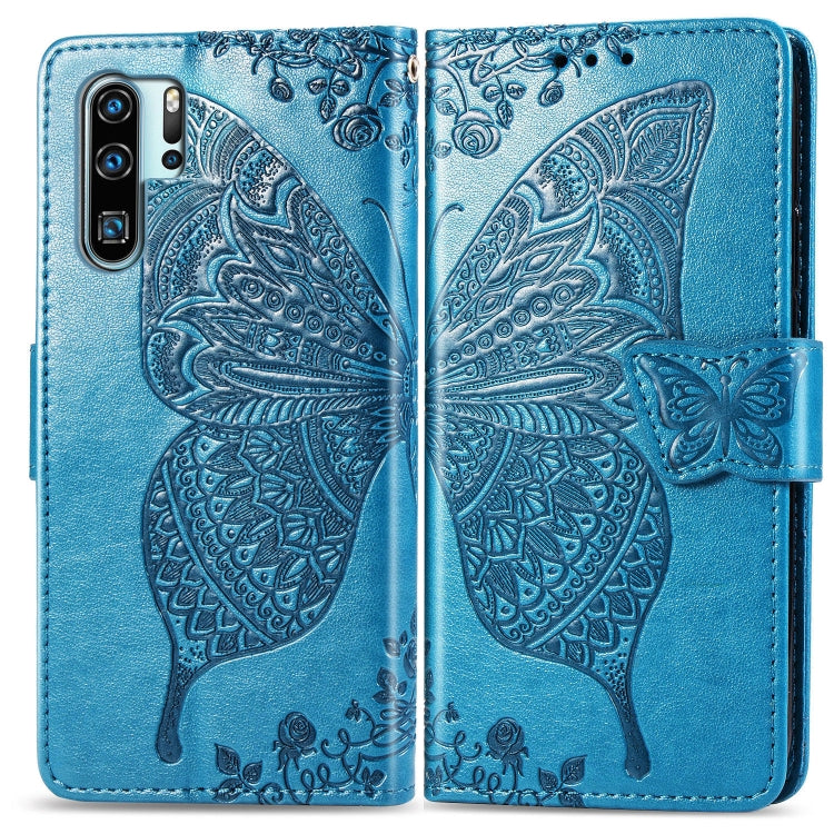 Butterfly Love Flowers Embossing Horizontal Flip Leather Case for Huawei P30 Pro, with Holder & Card Slots & Wallet & Lanyard, For Huawei P30 Pro