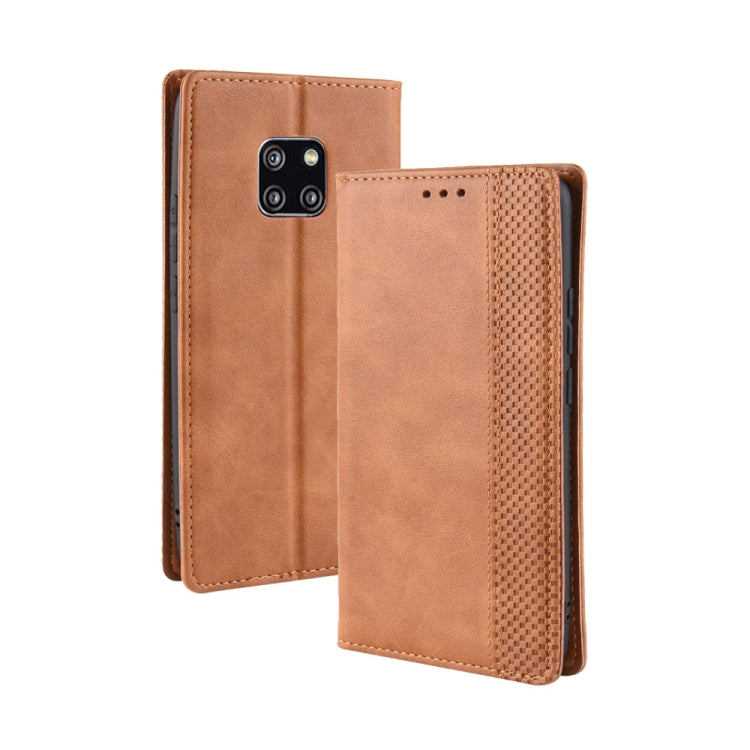 Magnetic Buckle Retro Texture Horizontal Flip Leather Case for Huawei Mate 20 Pro, with Holder & Card Slots & Wallet, For Huawei Mate 20 Pro