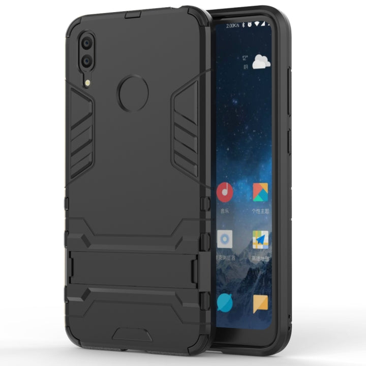 Shockproof PC + TPU Case for Huawei Y7(2019), with Holder, For Huawei Y7(2019)