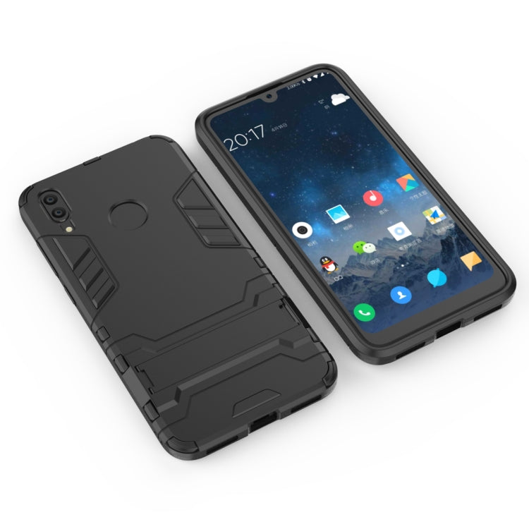 Shockproof PC + TPU Case for Huawei Y7(2019), with Holder, For Huawei Y7(2019)