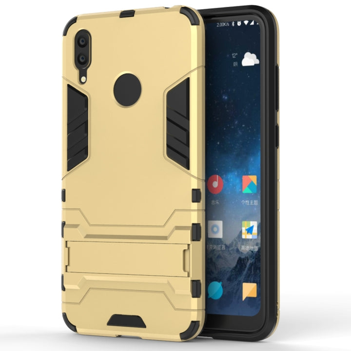 Shockproof PC + TPU Case for Huawei Y7(2019), with Holder, For Huawei Y7(2019)