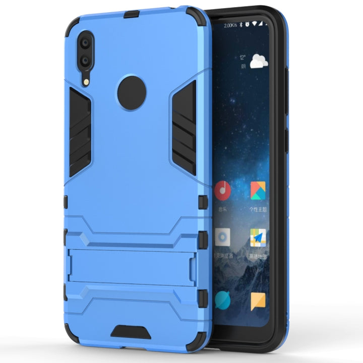 Shockproof PC + TPU Case for Huawei Y7(2019), with Holder, For Huawei Y7(2019)