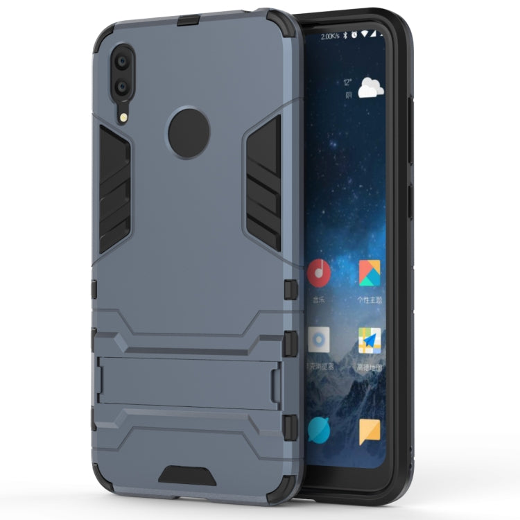 Shockproof PC + TPU Case for Huawei Y7(2019), with Holder, For Huawei Y7(2019)