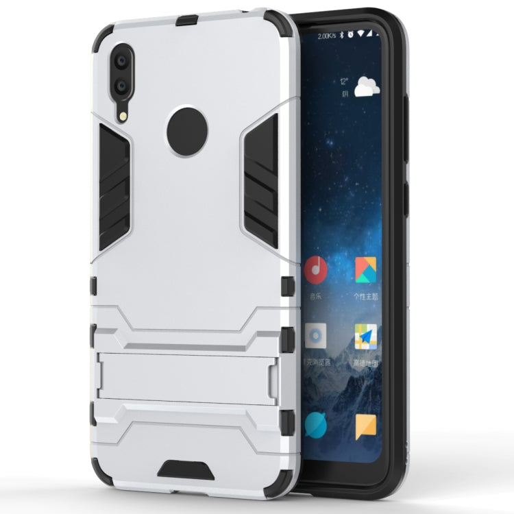 Shockproof PC + TPU Case for Huawei Y7(2019), with Holder, For Huawei Y7(2019)