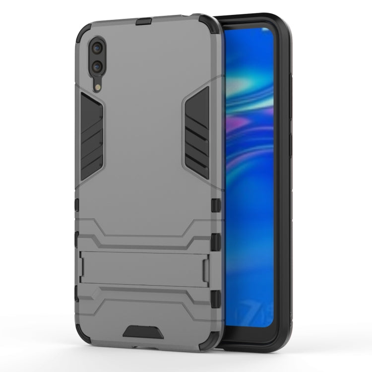 Shockproof PC + TPU Case for Huawei Enjoy 9, with Holder, For Huawei Enjoy 9