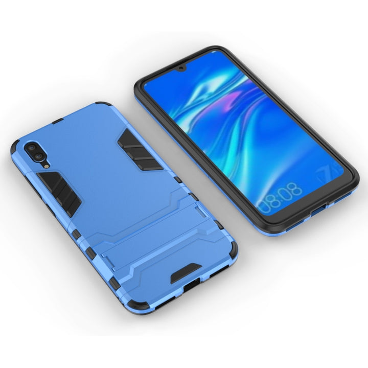 Shockproof PC + TPU Case for Huawei Enjoy 9, with Holder, For Huawei Enjoy 9