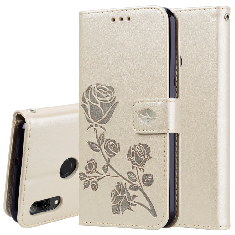 Rose Embossed Horizontal Flip PU Leather Case for Huawei P Smart 2019, with Holder & Card Slots & Wallet, For Huawei P Smart 2019