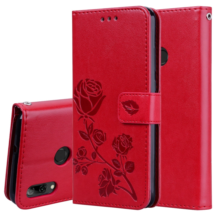 Rose Embossed Horizontal Flip PU Leather Case for Huawei P Smart 2019, with Holder & Card Slots & Wallet, For Huawei P Smart 2019