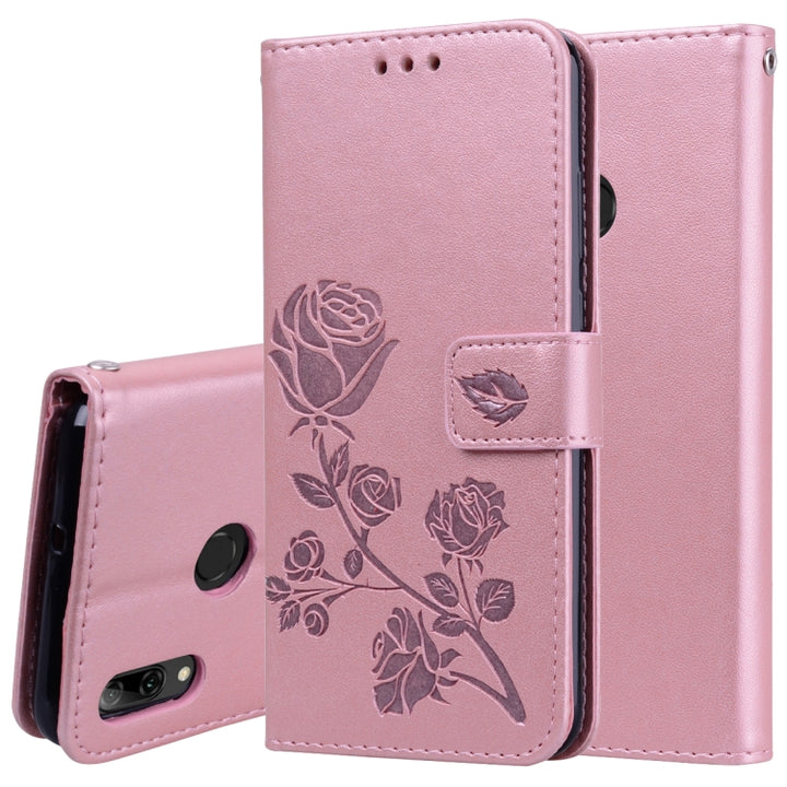 Rose Embossed Horizontal Flip PU Leather Case for Huawei P Smart 2019, with Holder & Card Slots & Wallet, For Huawei P Smart 2019