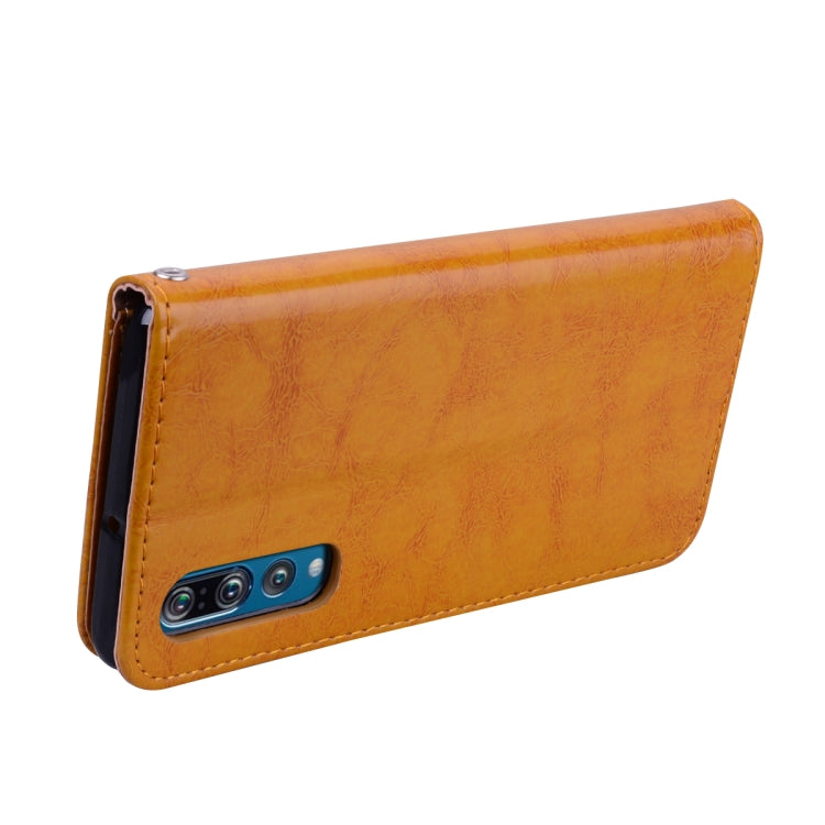 Business Style Oil Wax Texture Horizontal Flip Leather Case for Huawei P30, with Holder & Card Slots & Wallet, For Huawei P30