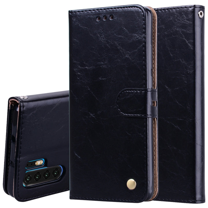 Business Style Oil Wax Texture Horizontal Flip Leather Case for Huawei P30 Pro, with Holder & Card Slots & Wallet, For Huawei P30 Pro