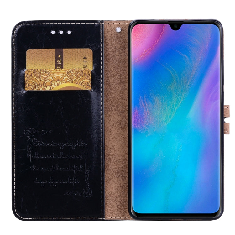 Business Style Oil Wax Texture Horizontal Flip Leather Case for Huawei P30 Pro, with Holder & Card Slots & Wallet, For Huawei P30 Pro