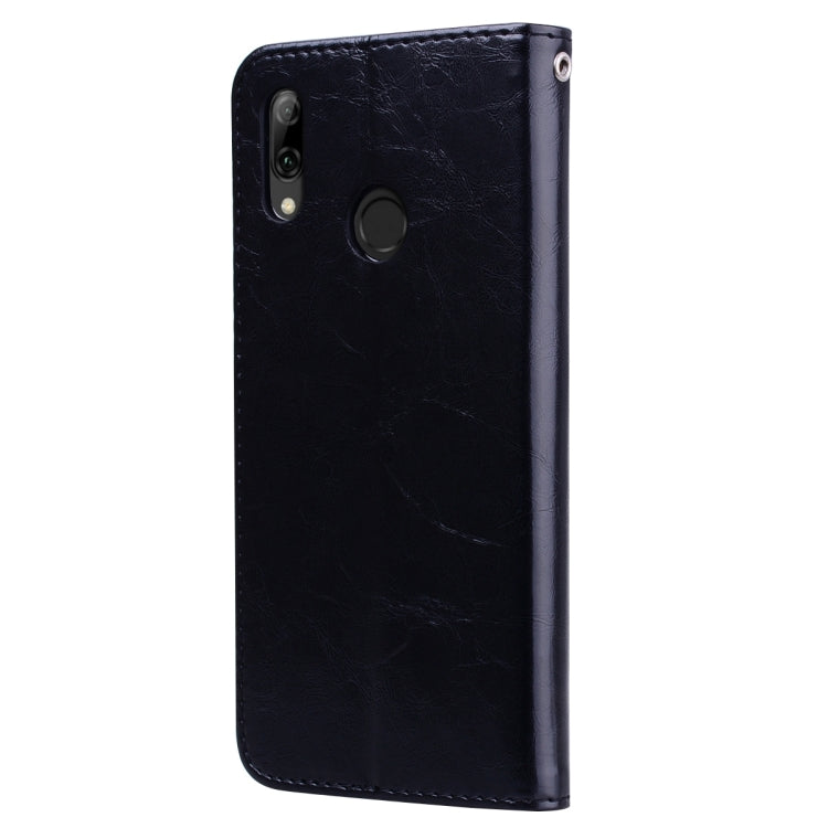 Business Style Oil Wax Texture Horizontal Flip Leather Case for Huawei P Smart 2019, with Holder & Card Slots & Wallet, For Huawei P Smart 2019