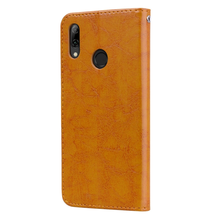 Business Style Oil Wax Texture Horizontal Flip Leather Case for Huawei P Smart 2019, with Holder & Card Slots & Wallet, For Huawei P Smart 2019