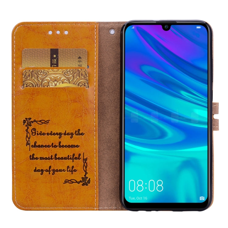 Business Style Oil Wax Texture Horizontal Flip Leather Case for Huawei P Smart 2019, with Holder & Card Slots & Wallet, For Huawei P Smart 2019