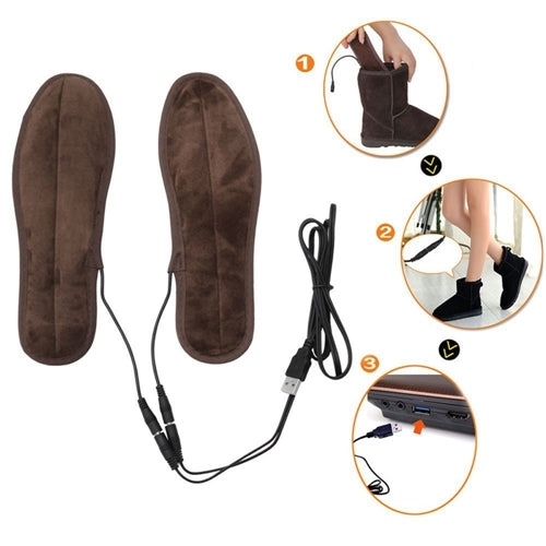 USB Electric Powered Heated Insoles Keep Feet Warm Pad with USB Cable & Power Adapter, Size: 41-42 yard, Size: 41-42yard