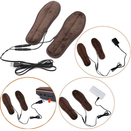 USB Electric Powered Heated Insoles Keep Feet Warm Pad with USB Cable & Power Adapter, Size: 41-42 yard, Size: 41-42yard