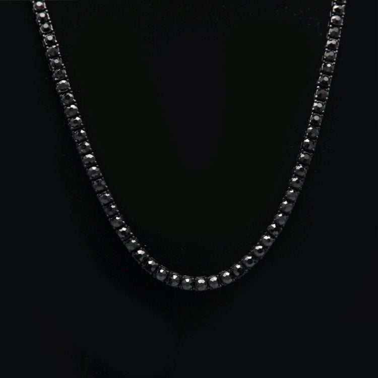 Mens Hip Hop Punk 1 Row Crystal Inlaid Alloy Necklace Chain, Size: 20 inch, Size: 20 inch