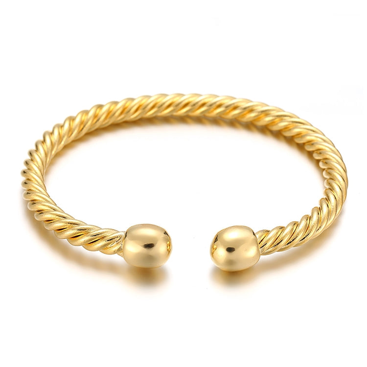 Europe and America Style Female Brass-plating Jewelry Gold Garlic Magnetic Health Open Bracelet, Size: 8mm*17cm, Size: 8mm*17cm(Gold)