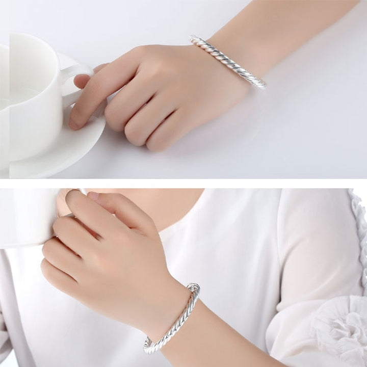 Europe and America Style Female Brass-plating Jewelry Rose Gold Garlic Magnetic Health Open Bracelet, Size: 8mm*17cm, Size: 8mm*17cm(Rose Gold)