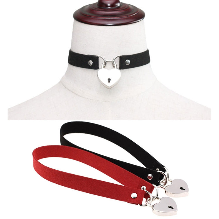 Simple Punk Style Love Lock Flannel Sexy Necklace Collar, Random Color Delivery, XSXQ