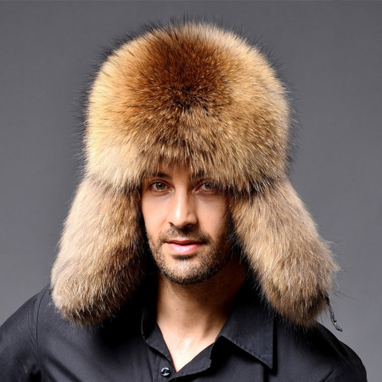 Winter New Style Fox Hair LeiFeng Men Hats, Thick Warm Middle and Old People Ear Protection Winter Fur Hat, Fox Hair ((Black), Fox Hair (Grey), Fox Hair  (Khaki)