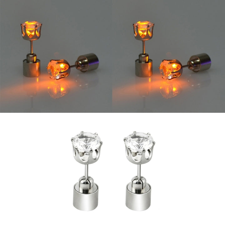 1 Pair Fashion LED Earrings Glowing Light Up Diamond Earring Stud, Diamond