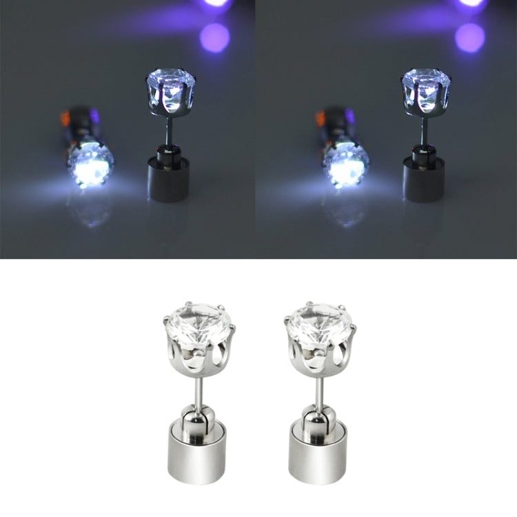 1 Pair Fashion LED Earrings Glowing Light Up Diamond Earring Stud, Diamond