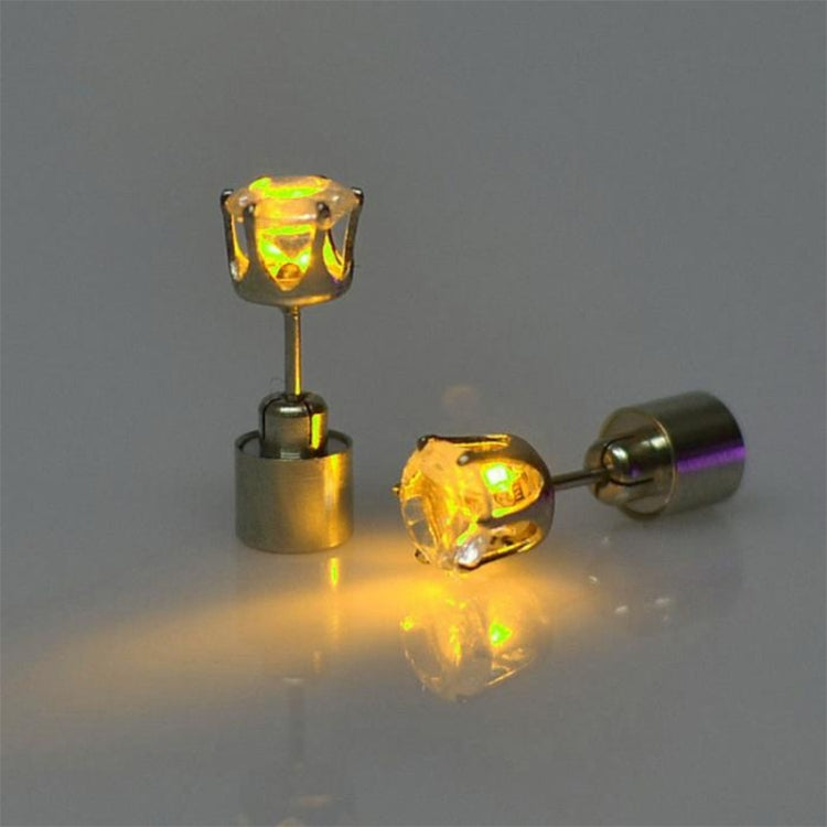 1 Pair Fashion LED Earrings Glowing Light Up Diamond Earring Stud, Diamond