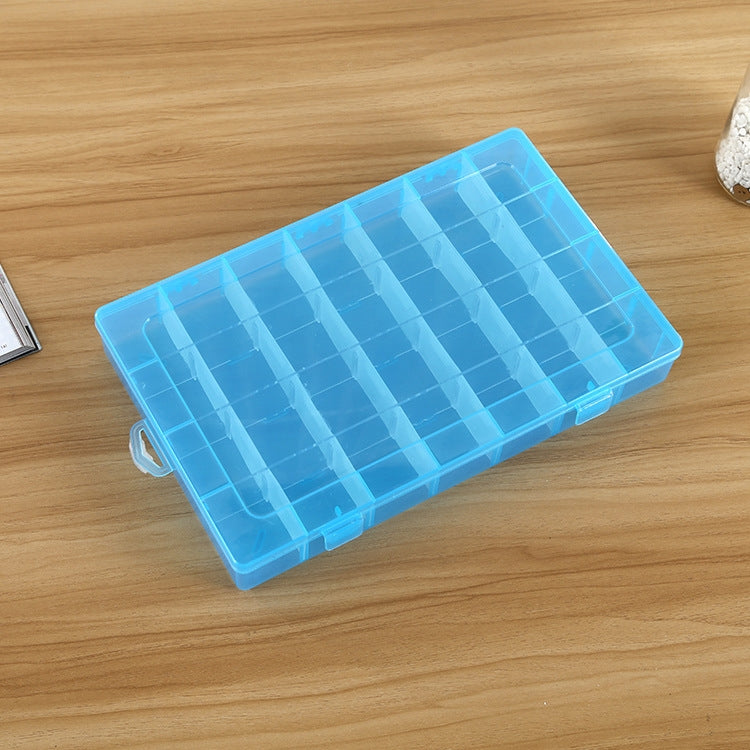 Plastic Organizer Container Storage Box 28 Slots Removable Grid Compartment for Jewelry Earring Fishing Hook Small Accessories