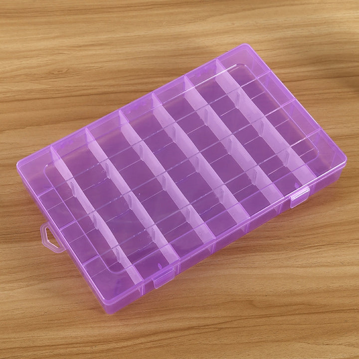 Plastic Organizer Container Storage Box 28 Slots Removable Grid Compartment for Jewelry Earring Fishing Hook Small Accessories