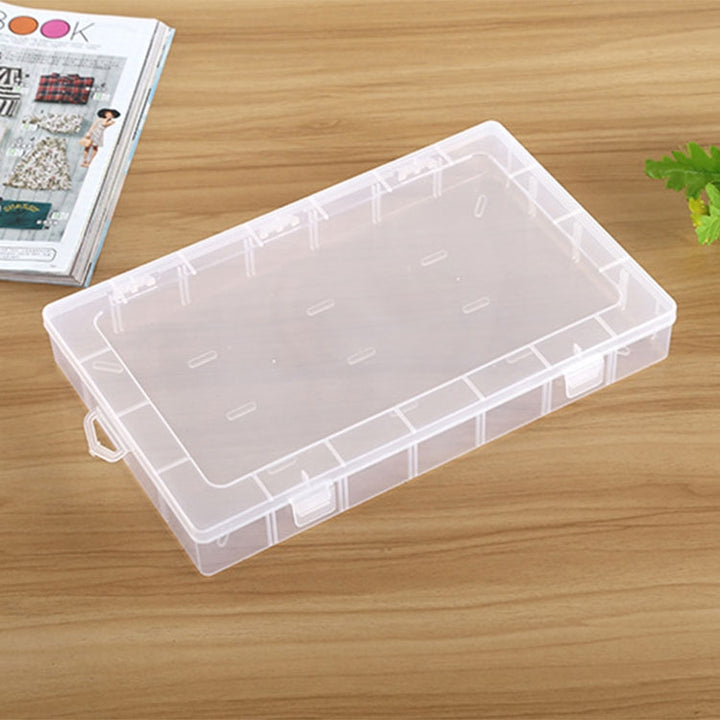 Plastic Organizer Container Storage Box 28 Slots Removable Grid Compartment for Jewelry Earring Fishing Hook Small Accessories