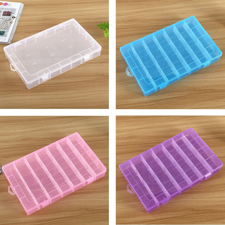 Plastic Organizer Container Storage Box 28 Slots Removable Grid Compartment for Jewelry Earring Fishing Hook Small Accessories