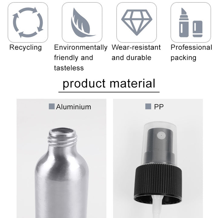 Refillable Glass Fine Mist Atomizers Aluminum Bottle, 50ml, 50ml