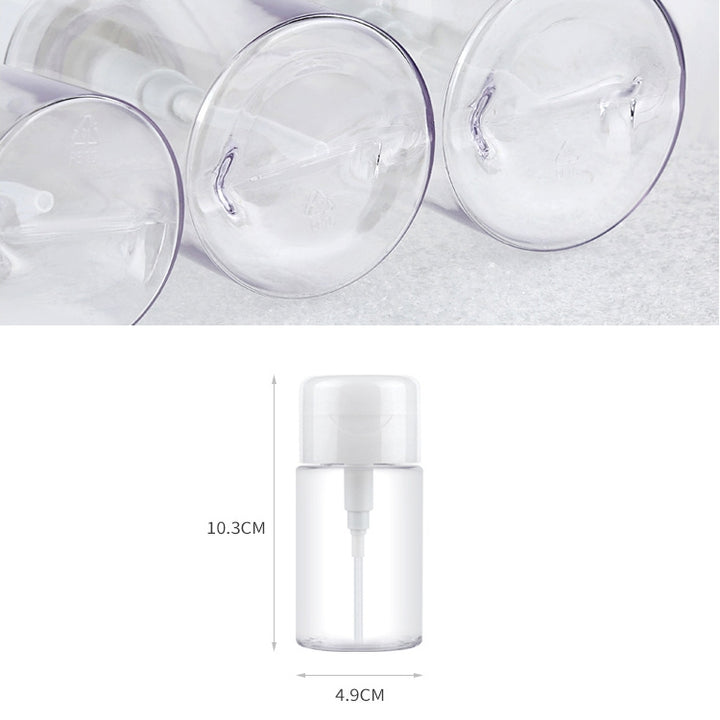 Portable Liquid Push Down Pump Dispenser Bottle Empty Plastic Bottle Container, 100ml, 100ml