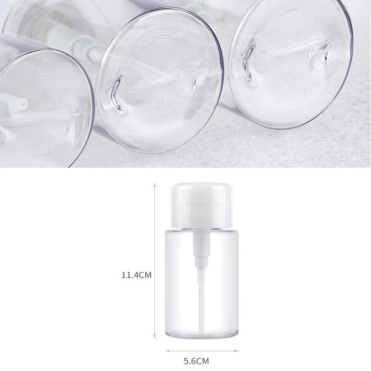 Portable Liquid Push Down Pump Dispenser Bottle Empty Plastic Bottle Container, 150ml, 150ml