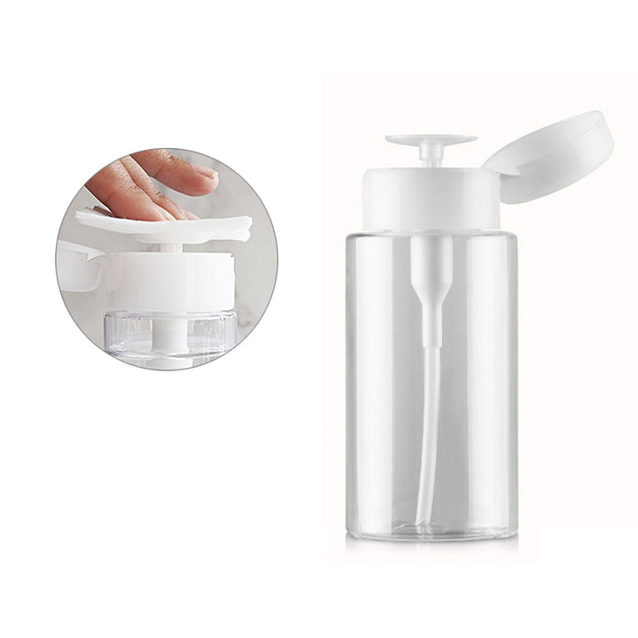 Liquid Push Down Pump Dispenser Bottle Empty Plastic Bottle Container, 200ml, 200ml