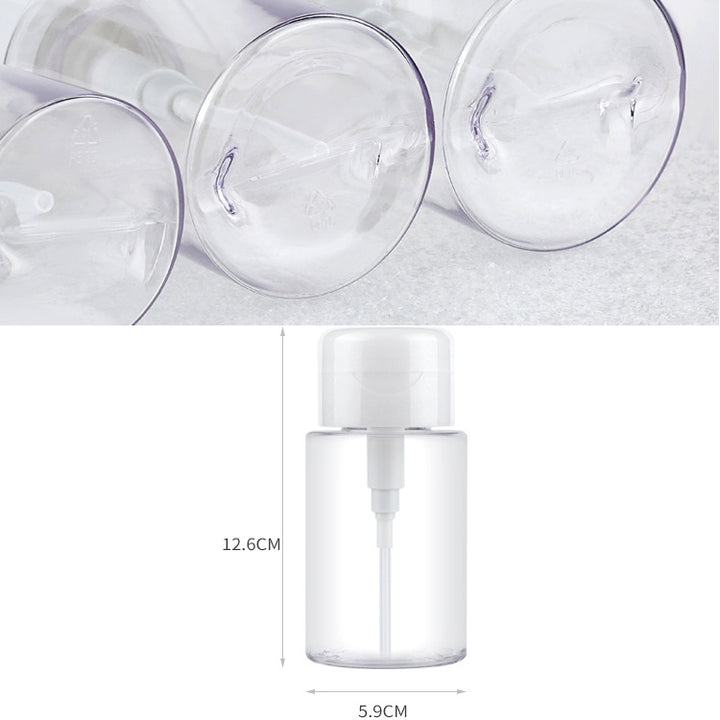 Liquid Push Down Pump Dispenser Bottle Empty Plastic Bottle Container, 200ml, 200ml