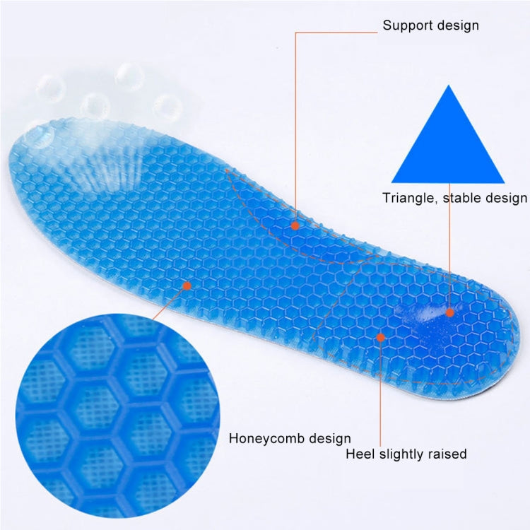 1 Pair Honeycomb Damping Suede Soft Sport Shoes Insoles, Full Pads, Size: L / 41-46yards