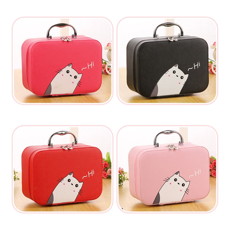 Portable Big Capacity Cute Cartoon Waterproof Beauty Makeup Tools Kit Cosmetic Case, Size: L, 25*18.5*11cm