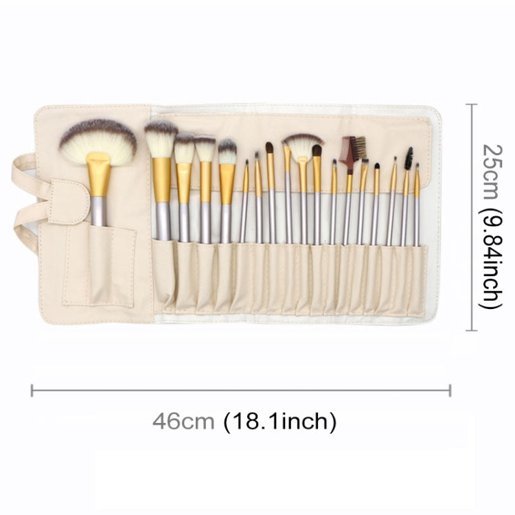 18 in 1 High-grade Beige Beauty Makeup Brushes Tools Kit, Size: 25*46cm